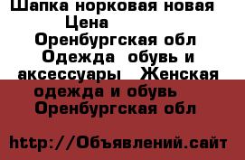 Шапка норковая новая › Цена ­ 3 000 - Оренбургская обл. Одежда, обувь и аксессуары » Женская одежда и обувь   . Оренбургская обл.